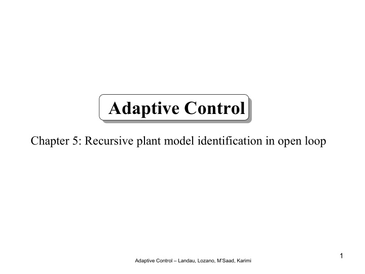 adaptive control