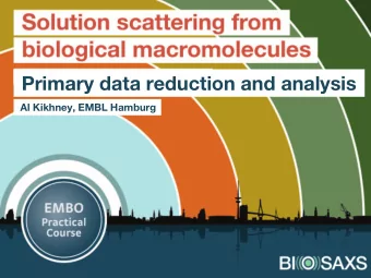 Primary data reduction and analysis  Al Kikhney, EMBL Hamburg  Outline  3D  2D  1D