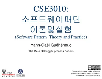 CSE3010:      (Software Pattern  Theory and Practice)