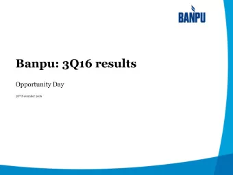 Banpu: 3Q16 results  Opportunity Day 28 th November 2016  1  2  DISCLAIMER  The information