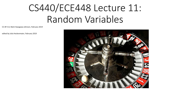 cs440 ece448 lecture 11 random variables