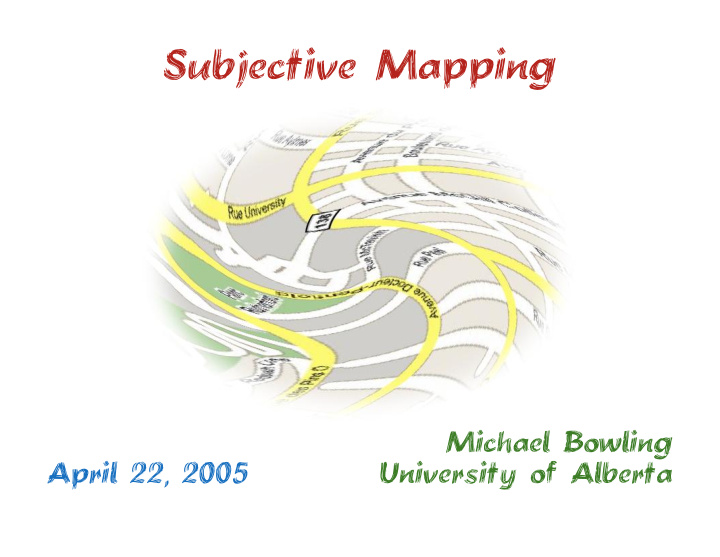 subjective mapping