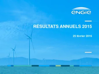 RSULTATS ANNUELS 2015  25 fvrier 2016 Centrale photovoltaque  Curbans, France  AGENDA