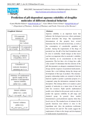 MOL2NET, 2017 , 3, doi:10.3390/mol2net-03-xxxx  2 Introduction  The facility/difficulty of