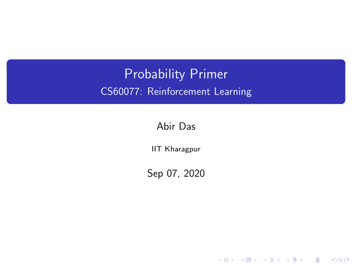 probability primer