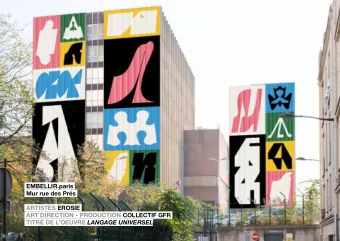 EMBELLIR.paris  Mur rue des Prs  ARTISTES EROSIE ART DIRECTION - PRODUCTION COLLECTIF GFR