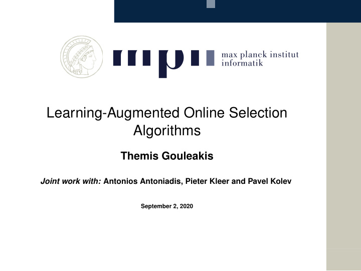 learning augmented online selection algorithms