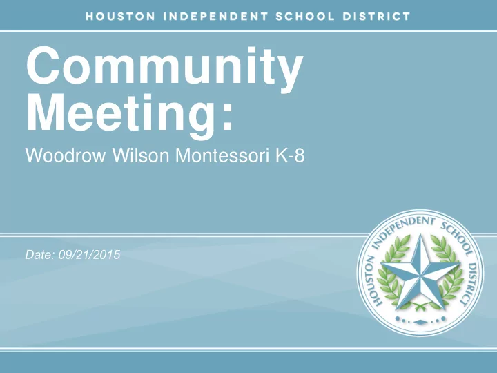 community meeting