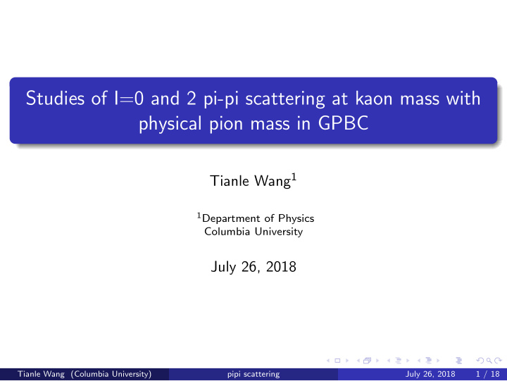 studies of i 0 and 2 pi pi scattering at kaon mass with