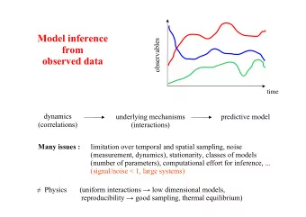 Model inference  s  e  from  l  b  a  v  observed data  r  e  s  b  o  time  dynamics  underlying
