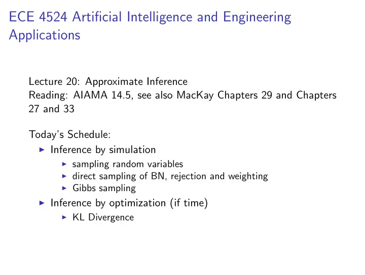 ece 4524 artificial intelligence and engineering