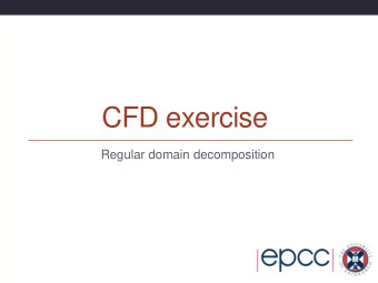 CFD exercise  Regular domain decomposition  Reusing this material  This work is licensed under a