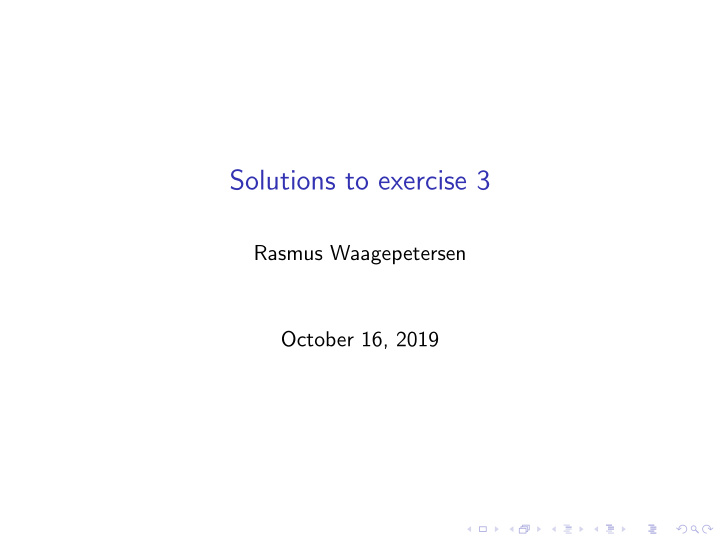 solutions to exercise 3