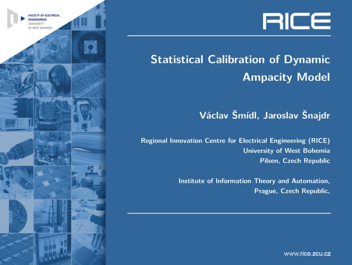 statistical calibration of dynamic ampacity model