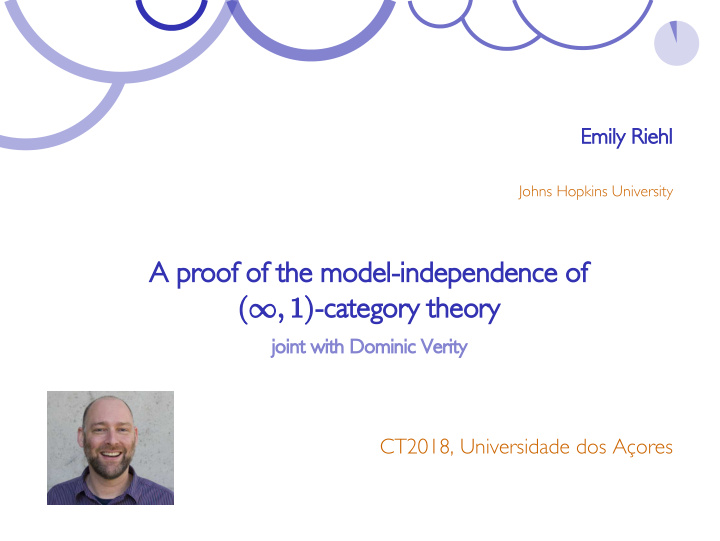 a proof of the model independence of 1 category theory
