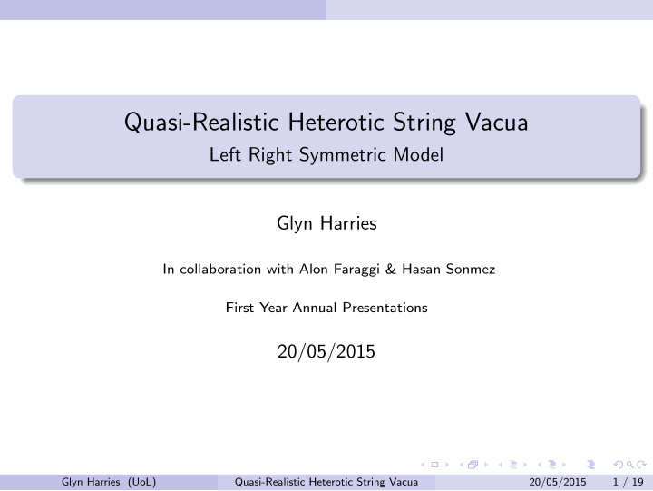 quasi realistic heterotic string vacua