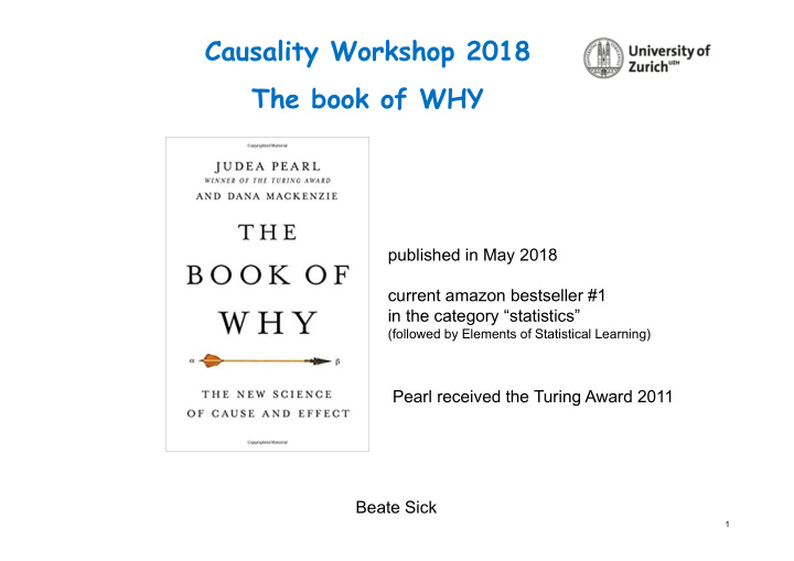 causality workshop 2018 the book of why