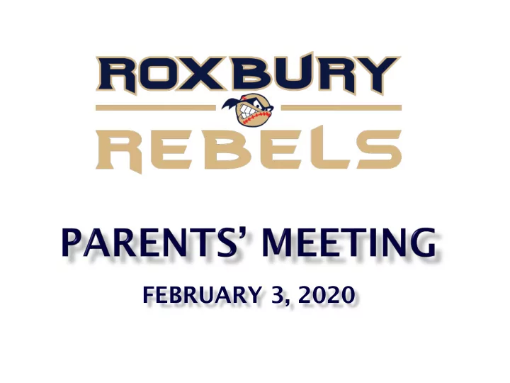 february 3 2020 topic presenter