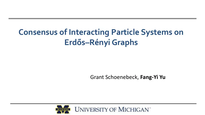 erd s r nyi graphs