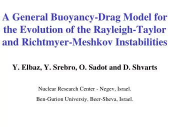 A General Buoyancy-Drag Model for  the Evolution of the Rayleigh-Taylor  and Richtmyer-Meshkov