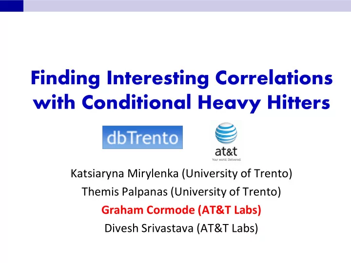 finding interesting correlations