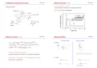 2. Diffraction at periodic structures  2. Diffraction  Patterson function  2. Diffraction  58  60