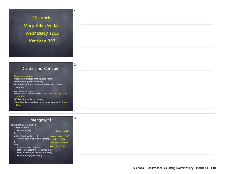 cs lunch mary allen wilkes wednesday 12 15 kendade 307