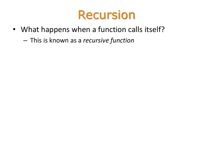recursion