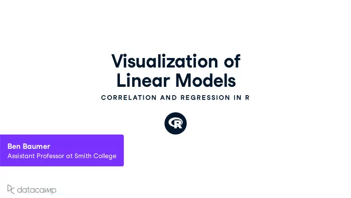 vis u ali z ation of linear models