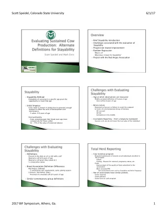 Sco$  Speidel,  Colorado  State  University    6/1/17    Brief Stayability