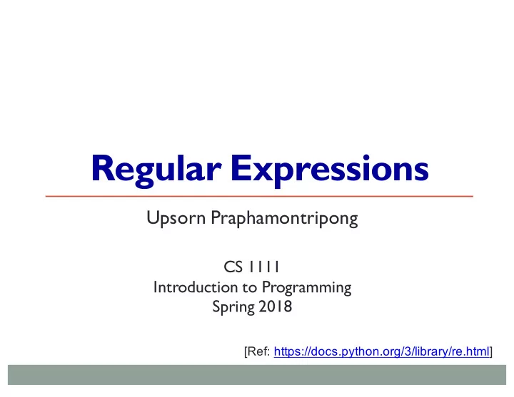 regular expressions
