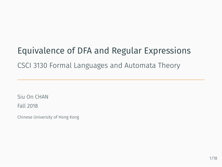 equivalence of dfa and regular expressions