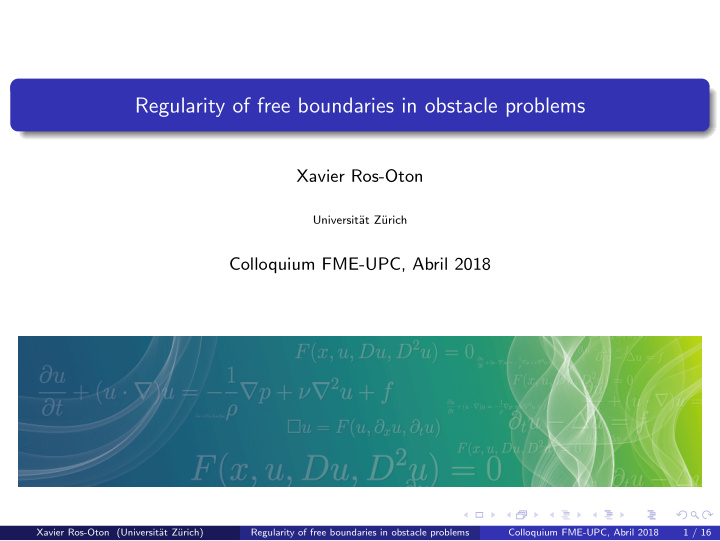 regularity of free boundaries in obstacle problems