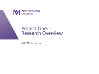 Project One:  Research Overview  March 17, 2017  Agenda  Introduction  Terminology Overview