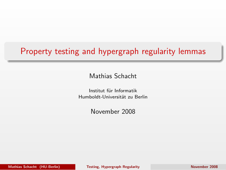 property testing and hypergraph regularity lemmas