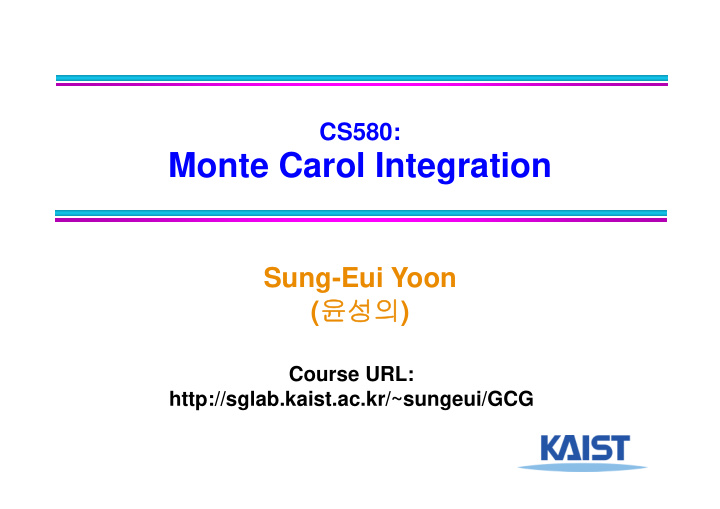 monte carol integration