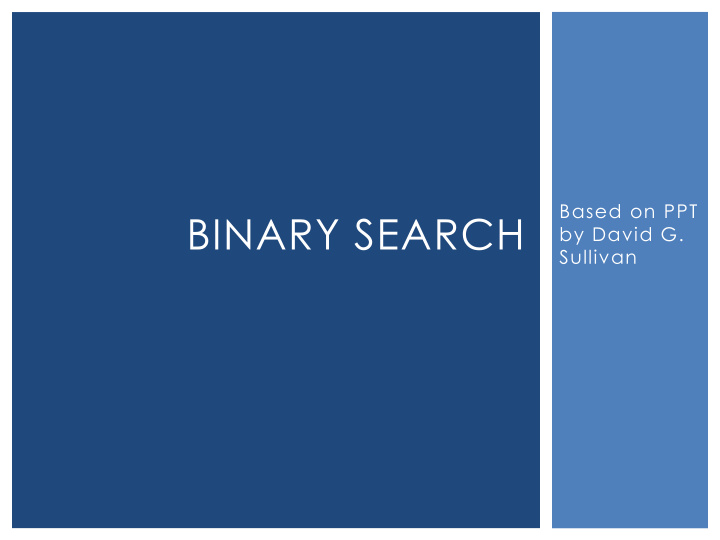 binary search