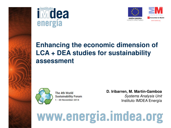 enhancing the economic dimension of lca dea studies for