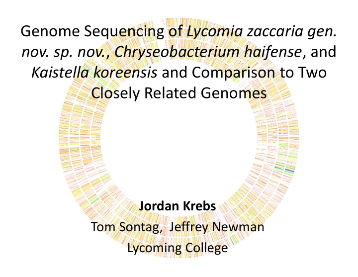 genome sequencing of lycomia zaccaria gen nov sp nov