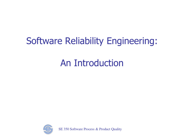 software reliability engineering