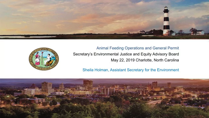 animal feeding operations and general permit secretary s
