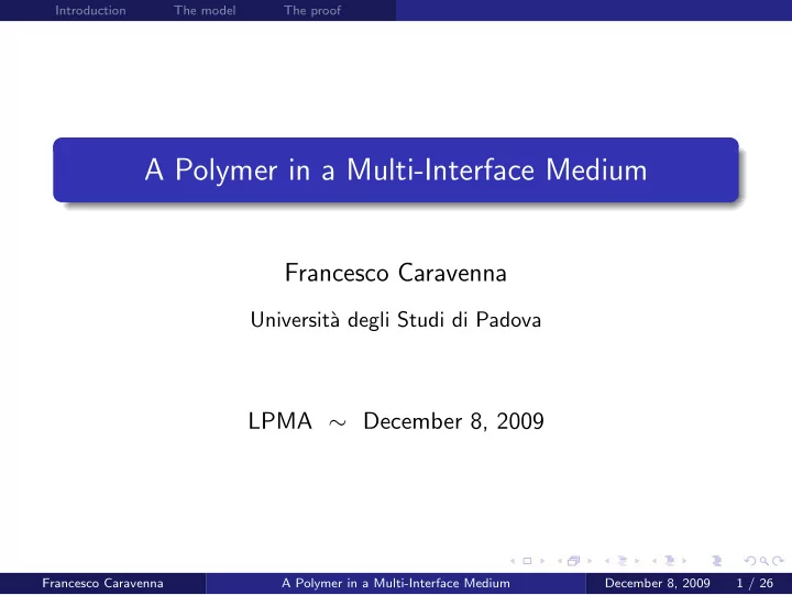a polymer in a multi interface medium