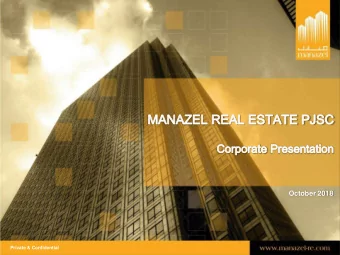 October 2018  Private &amp; Confidential  Disclaimer  This presentation contains information based