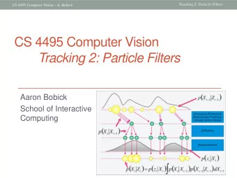 CS 4495 Computer Vision  Tracking 2: Particle Filters  Aaron Bobick  School of Interactive