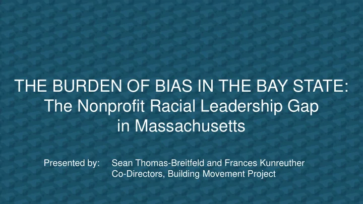 the nonprofit racial leadership gap