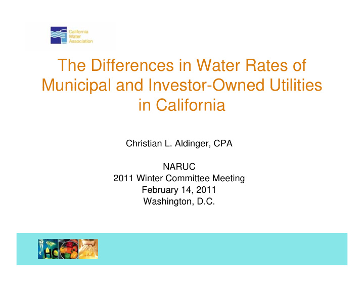 the differences in water rates of municipal and investor