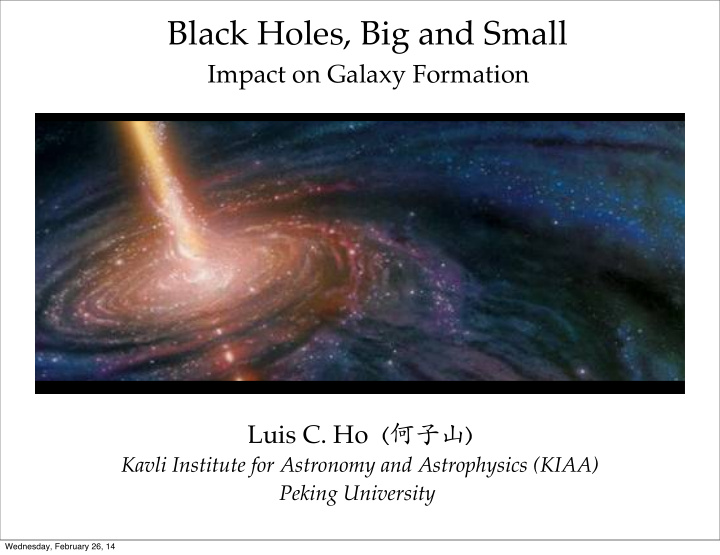 black holes big and small