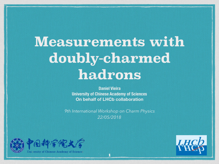 measurements with doubly charmed hadrons