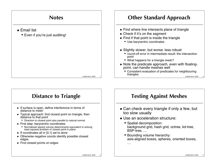 notes other standard approach
