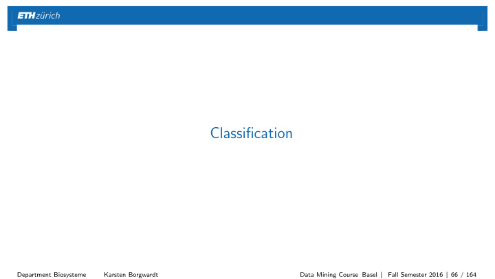 classification